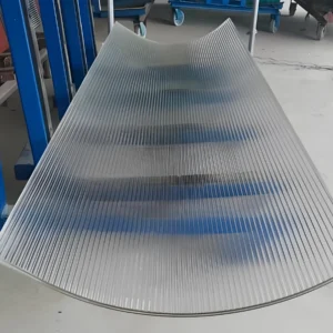 11.52mm fluted curved laminated glass