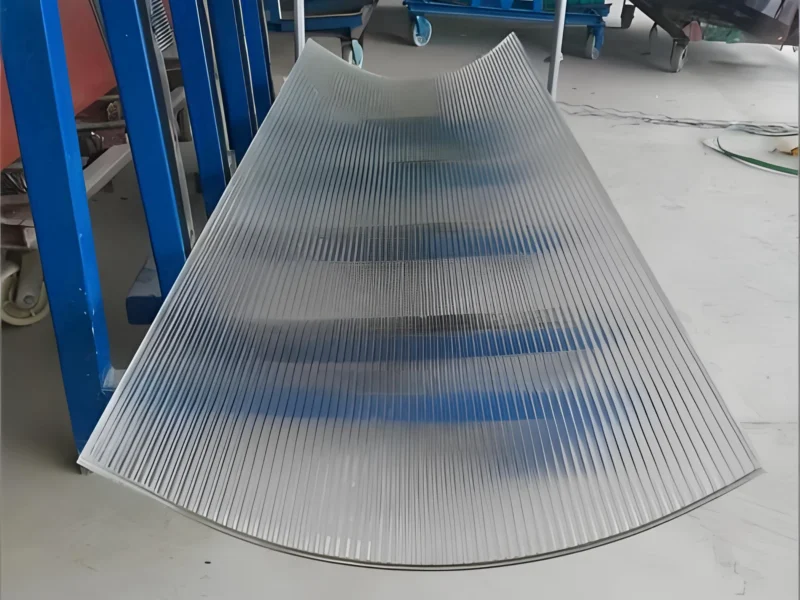 11.52mm fluted curved laminated glass