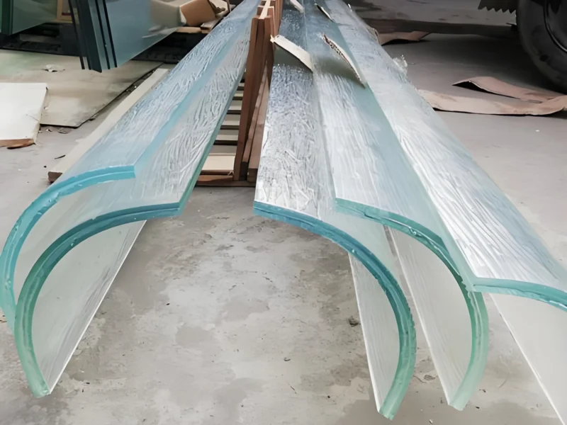 16mm laminated curved glass pane