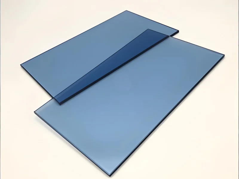 6mm blue tinted toughened glass