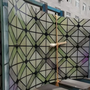 digital printed 6mm+1.52PVB+6mm curved laminated glass