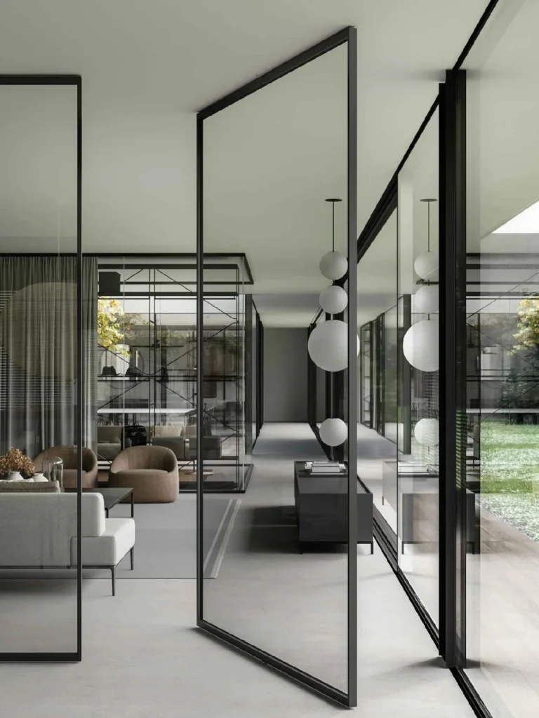 Aluminum Glass Pivot Entry Doors