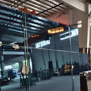 Blue 8mm heat tempered glass