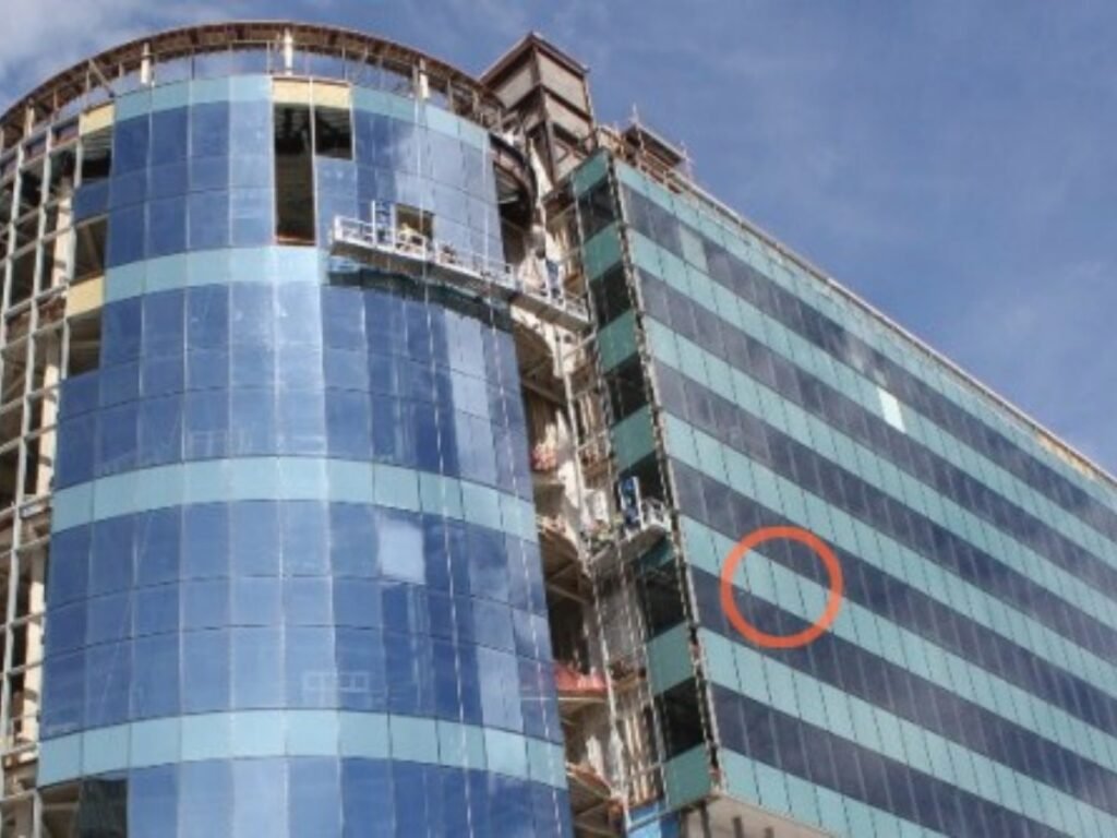 Curtain wall spandrel glass panel