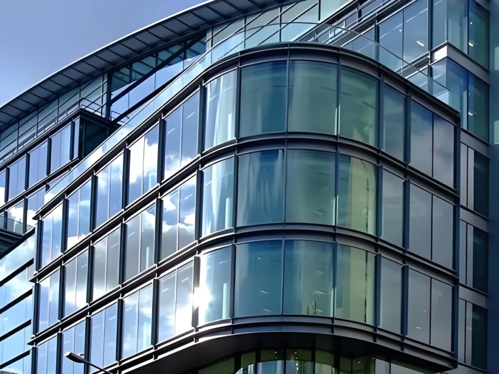 Curved aluminum glass curtain wall​