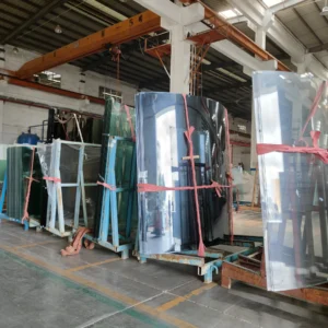 Curved blue tinted toughened glass Curved blue tinted toughened glass