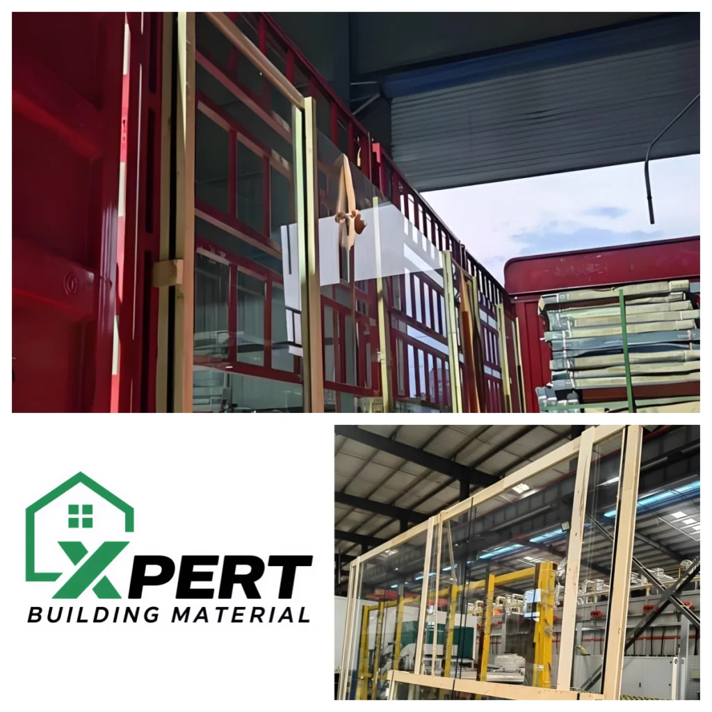 Packing and loading for large glass panel