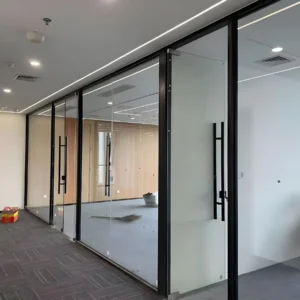 acoustic glass partition