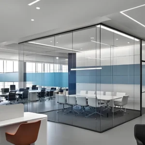 frameless glass office partitions