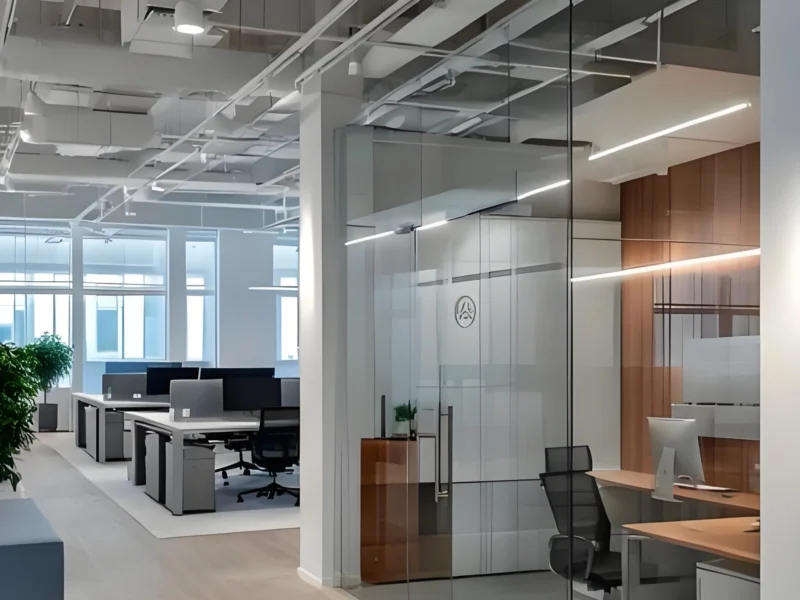 frameless glass office walls