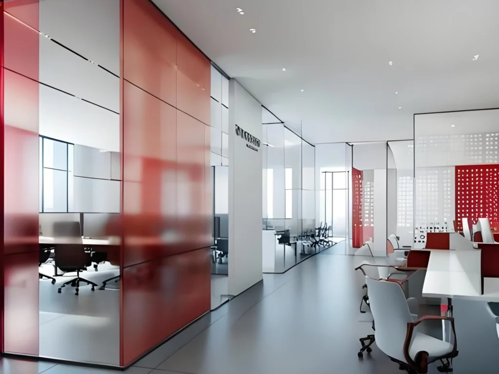 frameless glass partition