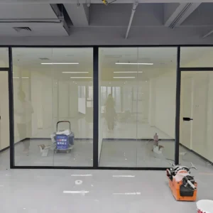 glass partition wall
