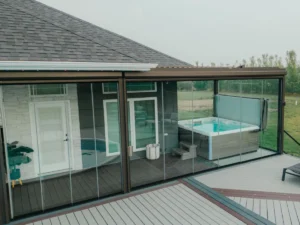 pergola with glass walls