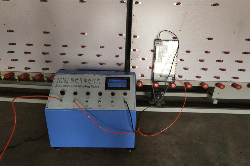 Argon gas inserted into insulated glass