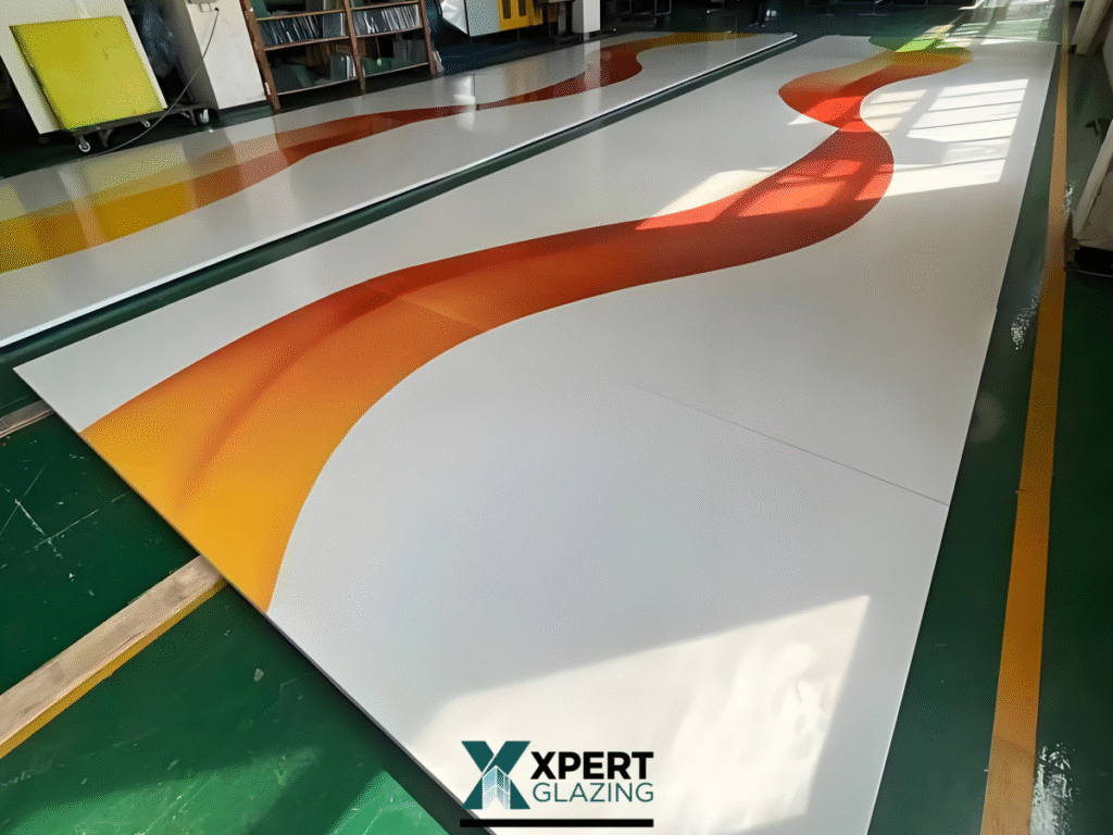 Digital printed glass partitioning