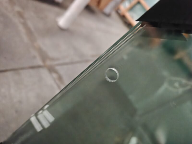 Perforation for 8mm tempered glass sheet