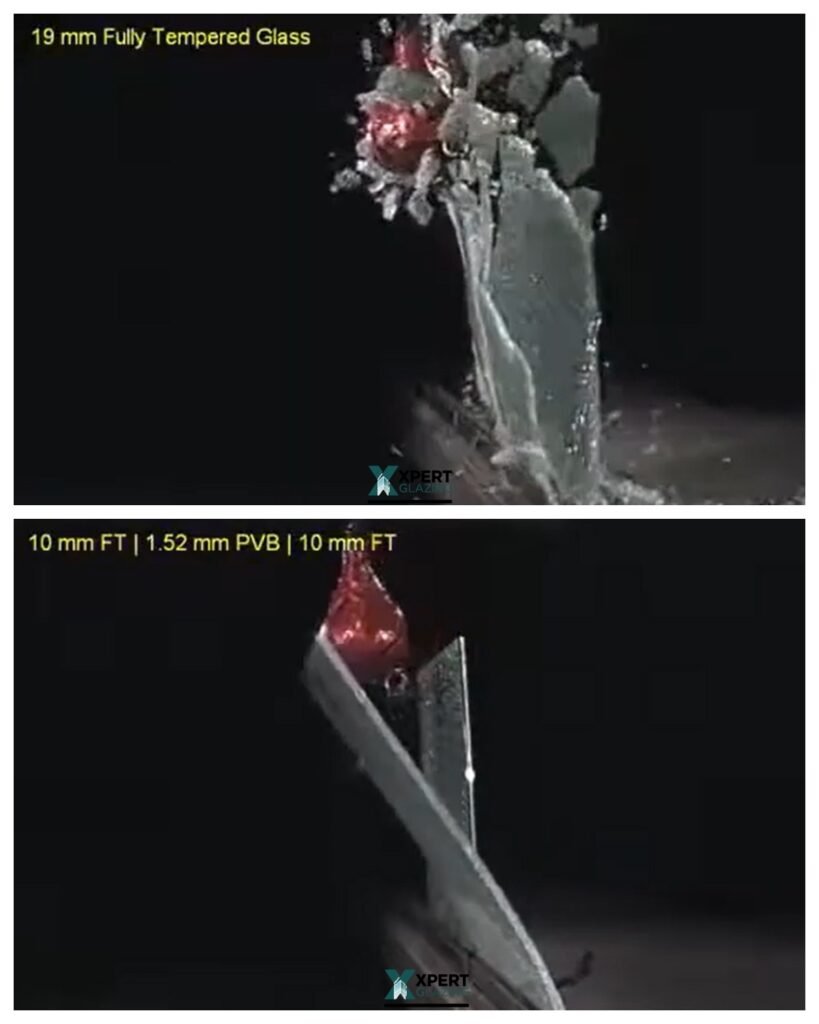 heat treated glass vs pvb laminated glass