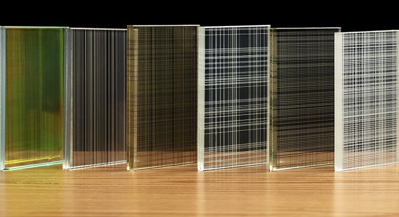 wire mesh patterned laminated glass