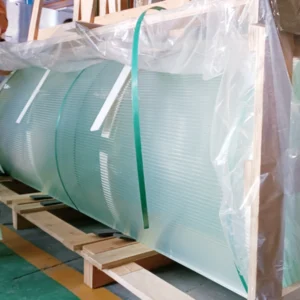 10mm curved fluted tempered glass