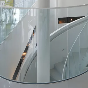 Curved Glass U Channel Railing