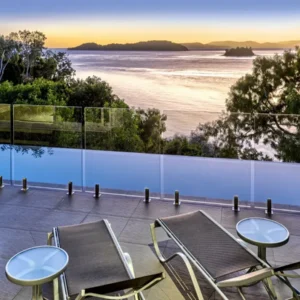 Glass railings on Spigots