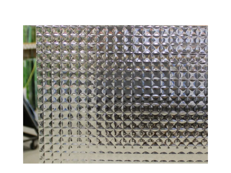 Low Iron Cross Reed Custom Glass