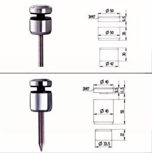 Speical types for standoff glass railing