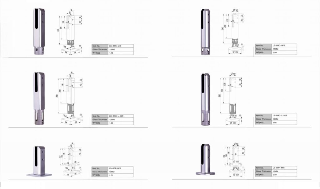 Spigot Glass Railing System B