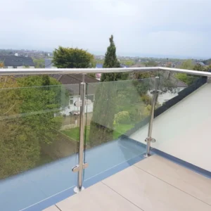 Stainless steel post glass railing system