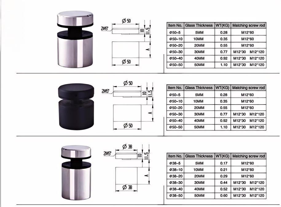 Stand-offs glass system