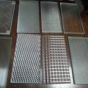 Textured cross reed style glass