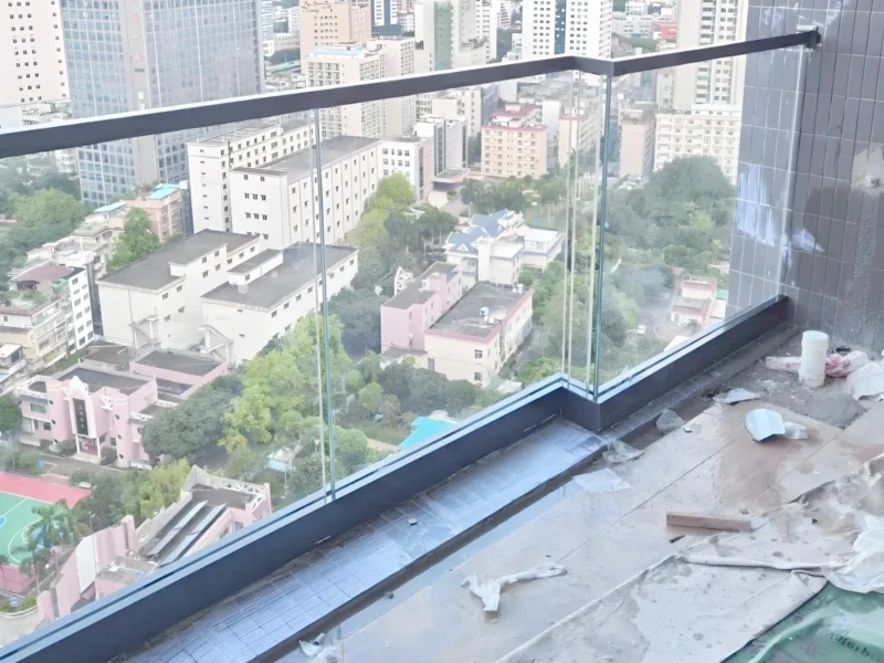 U Channel Glass Railing System