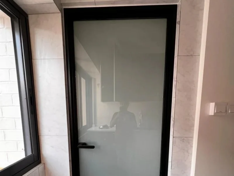 aluminum frame glass swing door for interiors