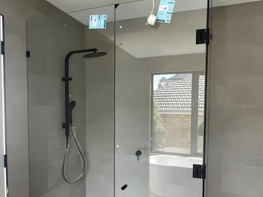 2 sided frameless glass shower enclosure​